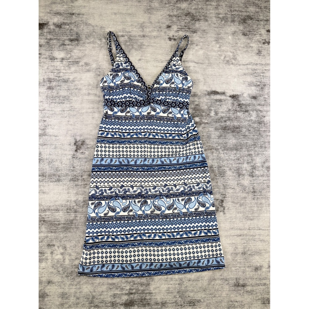 Tommy Bahama Blue White Paisley Tile Swim Cover Up Dress TSW72422C Womens Medium